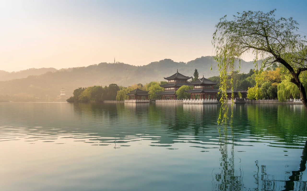 Image of a chinese river town