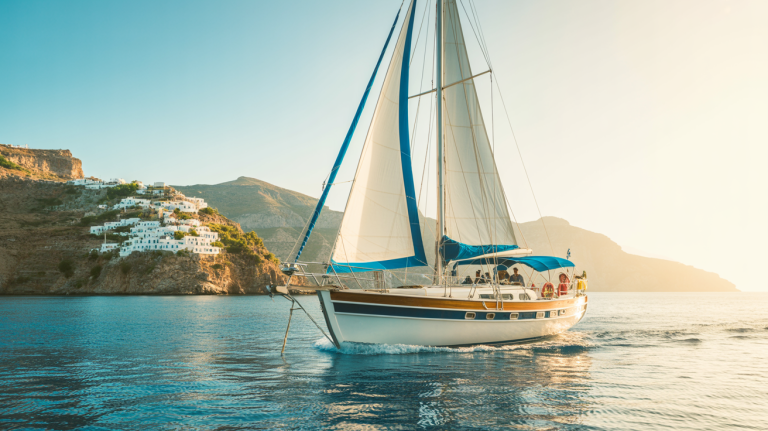 A boat on a greek island