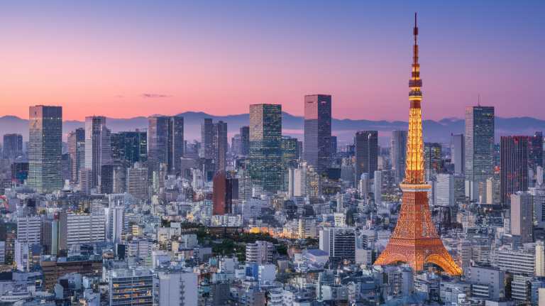 Photo of a city in Tokyo Japan